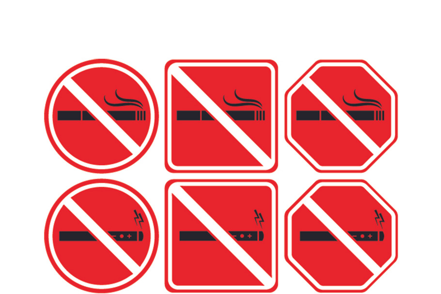 No smoking area icons