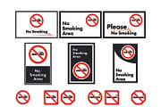No smoking area icons