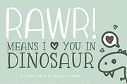 Rawr Sans Serif Font Trio