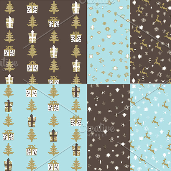 Hand-Sketched Holiday Digital Papers in Patterns - product preview 4