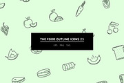 The Food Outline Icons 25