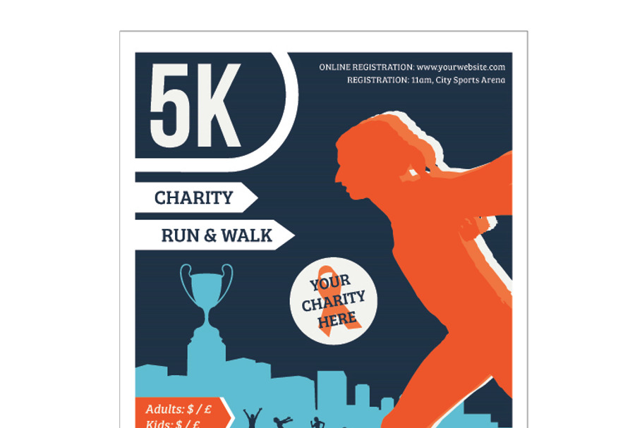5k charity run poster