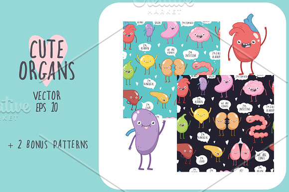 Cute Organs in Illustrations - product preview 2