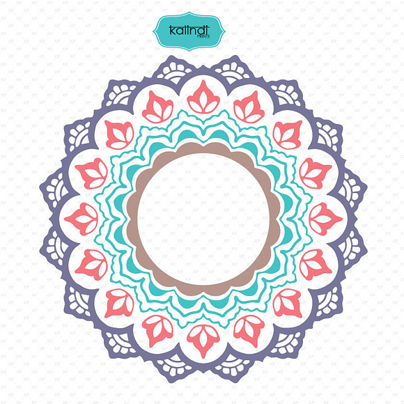 Mandala monogram svg in Illustrations - product preview 3