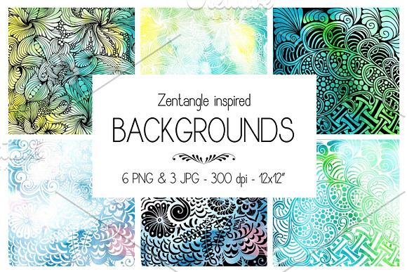 Hand drawn pattern pack in Patterns - product preview 9