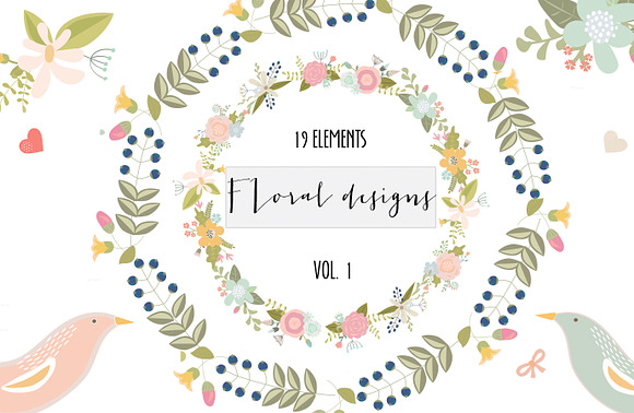 Floral clip art set 5 in Illustrations - product preview 1