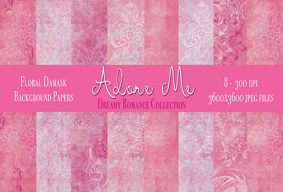 ADORE ME Damask Background Papers in Patterns - product preview 4