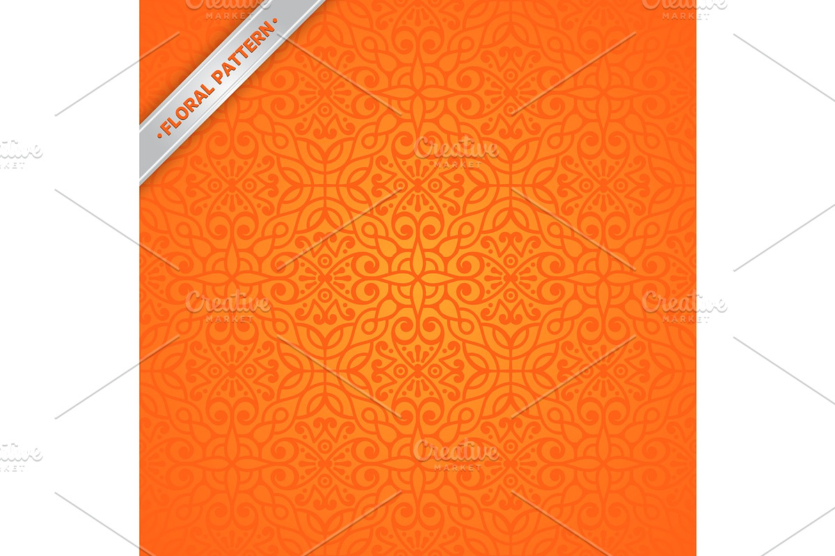 Ethnic floral seamless pattern with mandalas in Patterns - product preview 8
