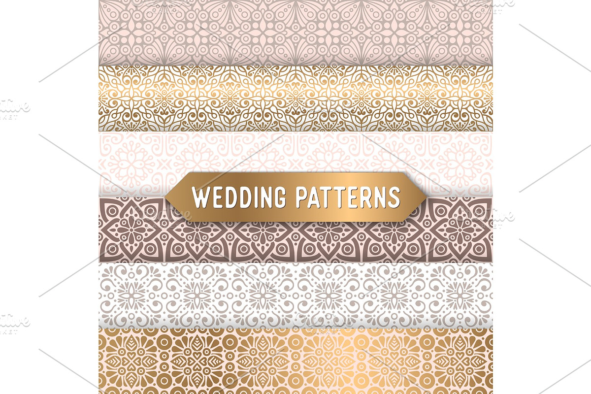 Ethnic floral seamless wedding patterns in Patterns - product preview 8