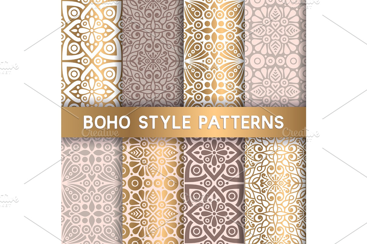 8 Ethnic floral seamless patterns in Patterns - product preview 8