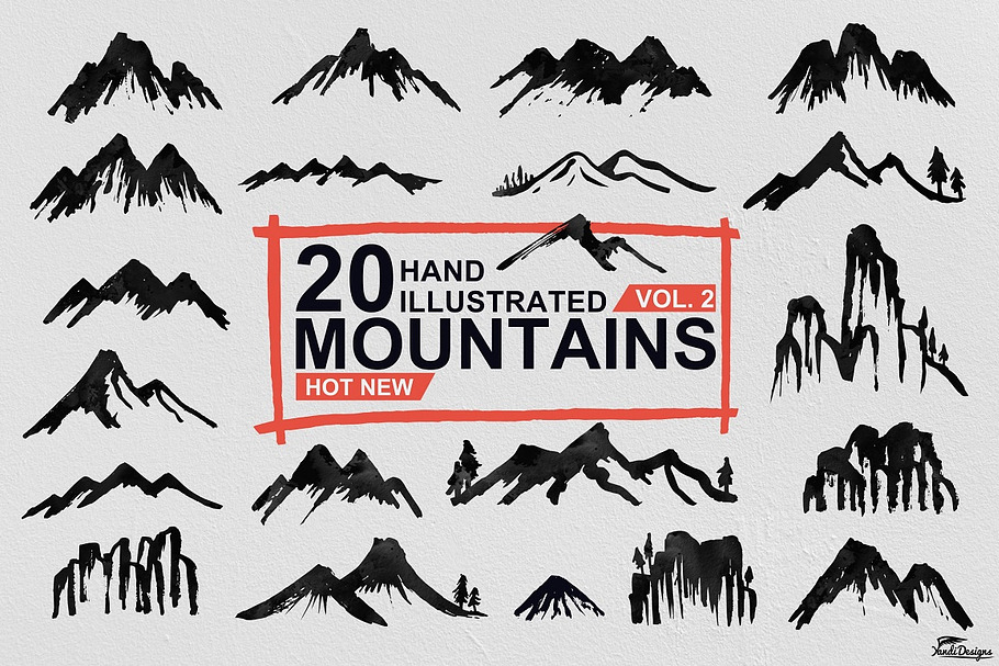 Hand Illustrated Mountain Vol. 2 in Objects - product preview 8