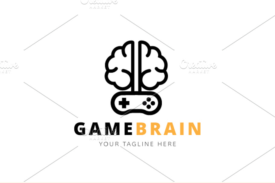 Game Brain Logo in Logo Templates - product preview 8