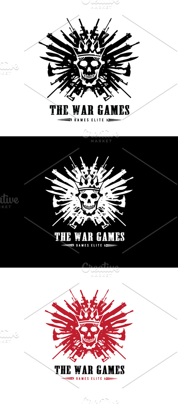 The War Game Logo in Logo Templates - product preview 1