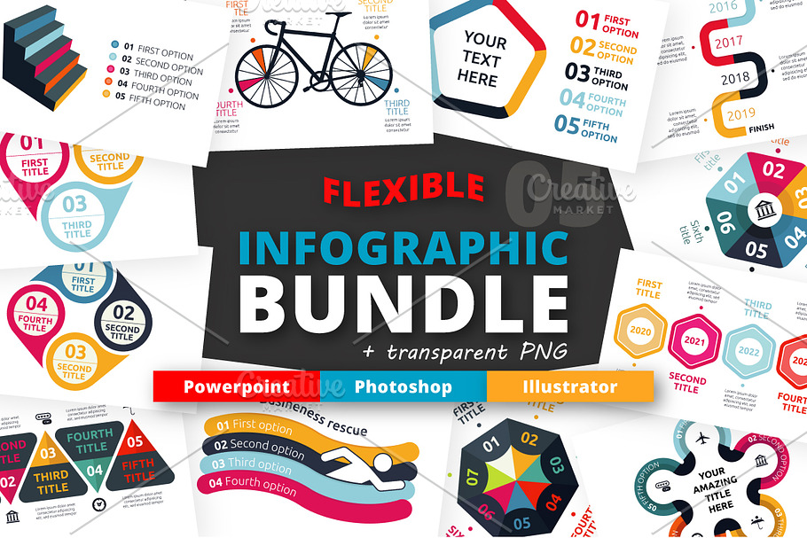 Flexible Infographic Bundle (vol.5) in PowerPoint Templates - product preview 8