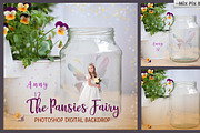 Pansies Fairy Backdrop