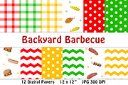 Backyard Barbecue Digital Papers