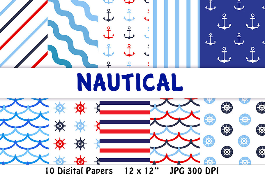 Nautical Digital Papers