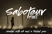 Saboteur: a moody inky font