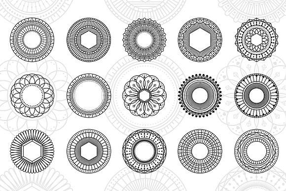 100 Geometric Costum Shapes - CSH in Photoshop Shapes - product preview 1