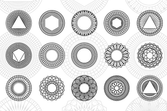 100 Geometric Costum Shapes - CSH in Photoshop Shapes - product preview 3