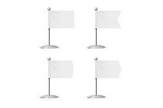 Blank White Flags Pocket Table