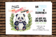 DIY Panda Printable Invitation