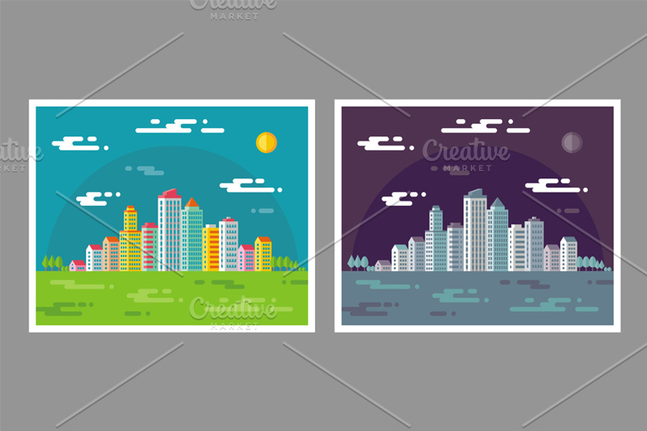 Cityscape Buildings Illustrations in Illustrations - product preview 8