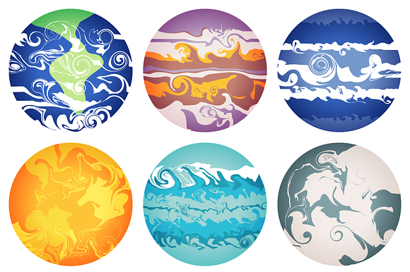 Marbled Planets in Objects - product preview 2