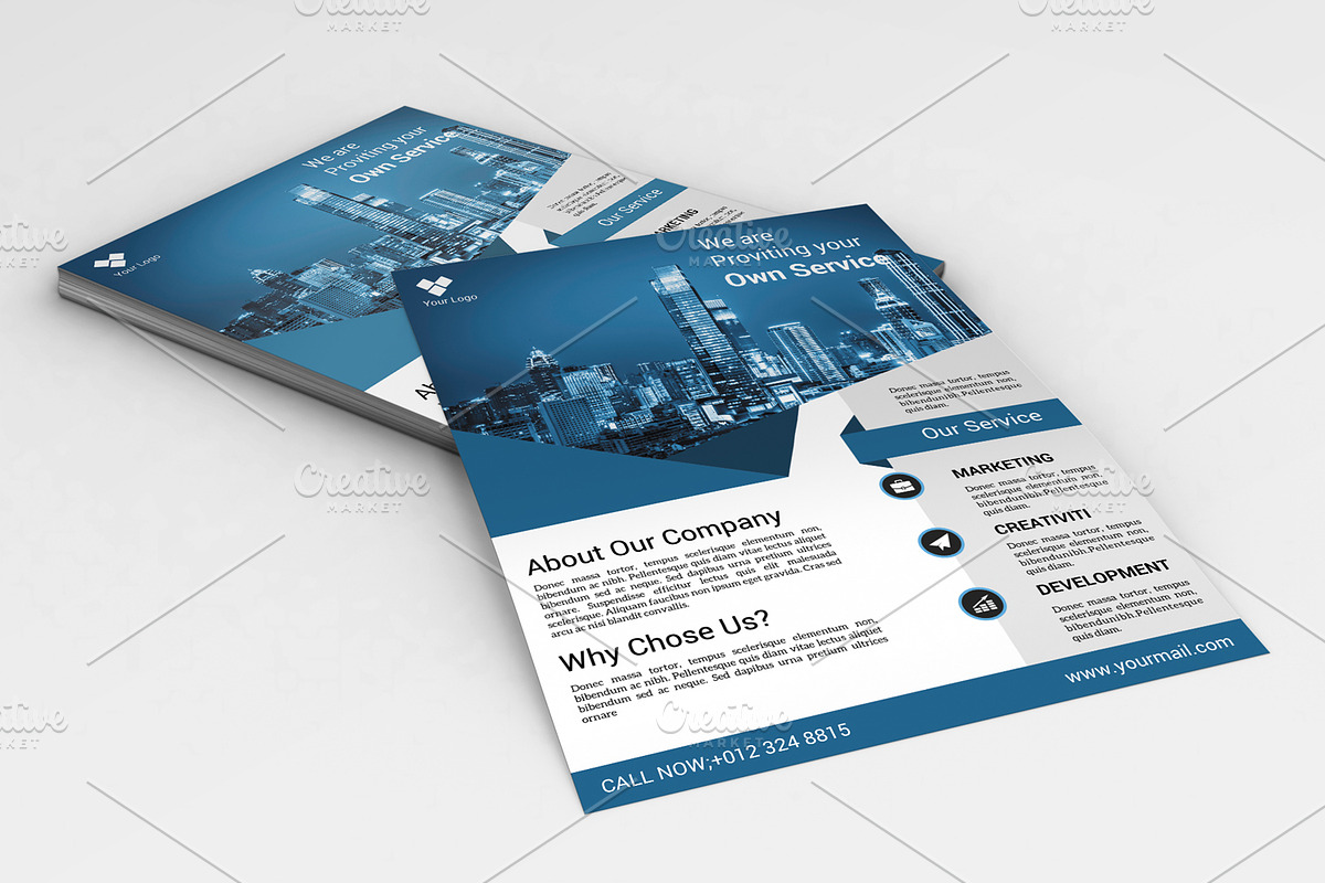 Corporate Flyer Template -V572 in Flyer Templates - product preview 8
