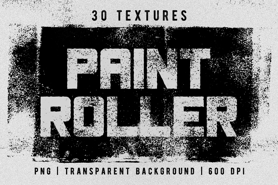 Set of 30 paint roller textures