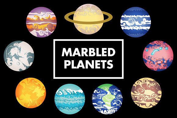 Marbled Planets in Objects - product preview 3