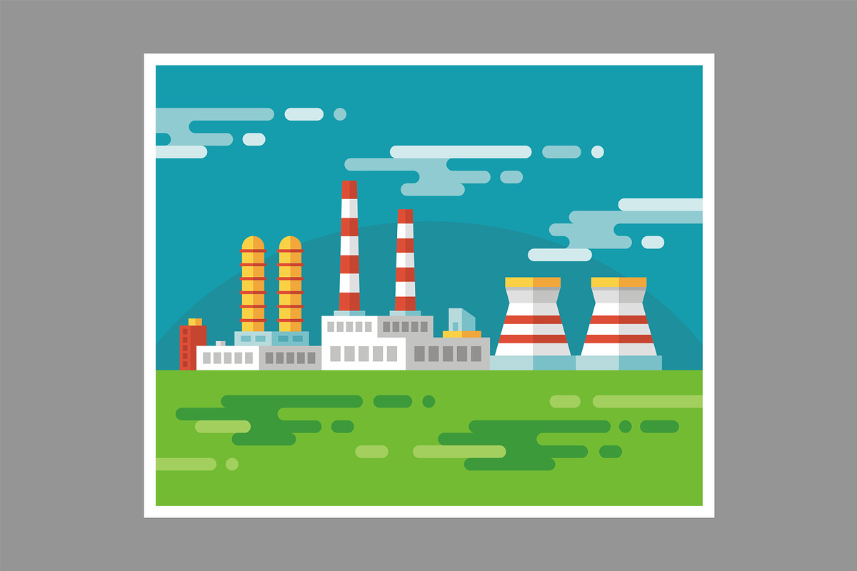 Industrial Factory Illustration in Illustrations - product preview 8