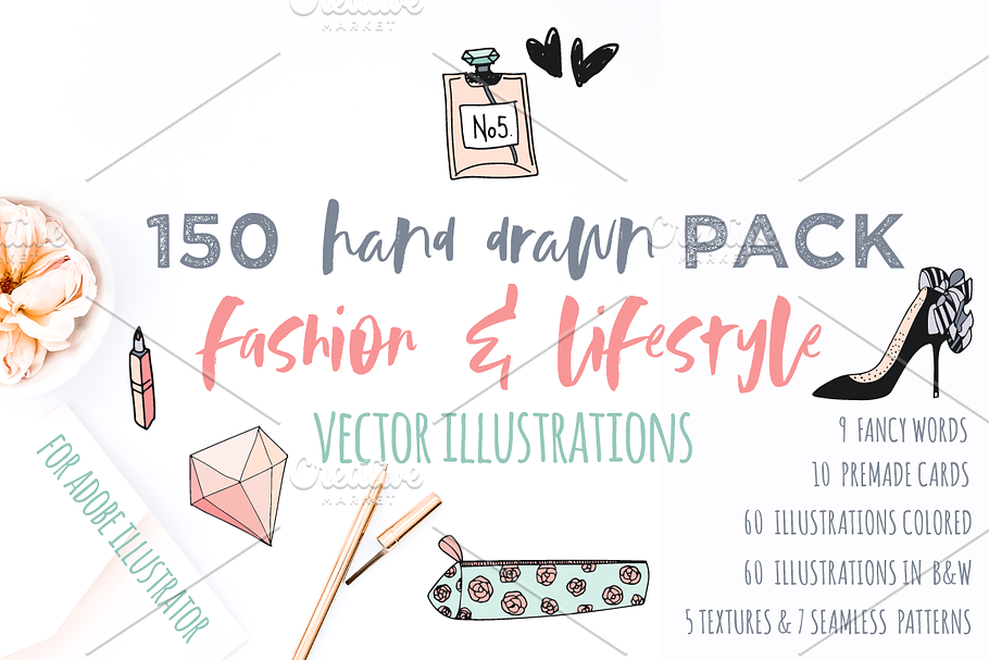 Fashion/Lifestyle illustration pack in Illustrations - product preview 8