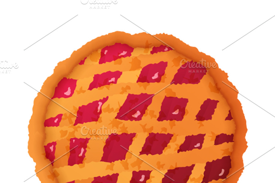 Bright colorful pie icon in Objects - product preview 8