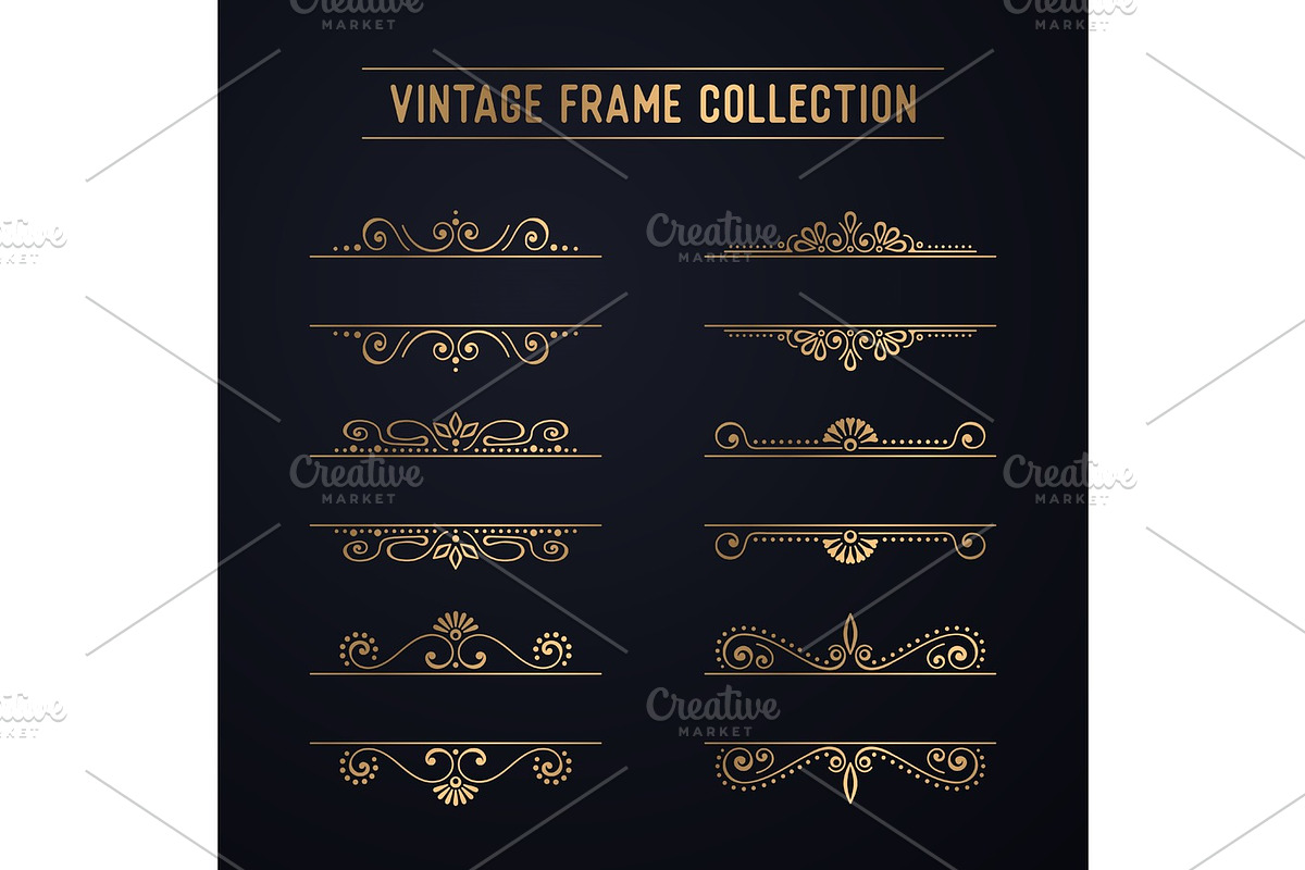 Vintage frame collection in Objects - product preview 8