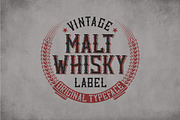 Malt Whiskey Vintage Label Typeface