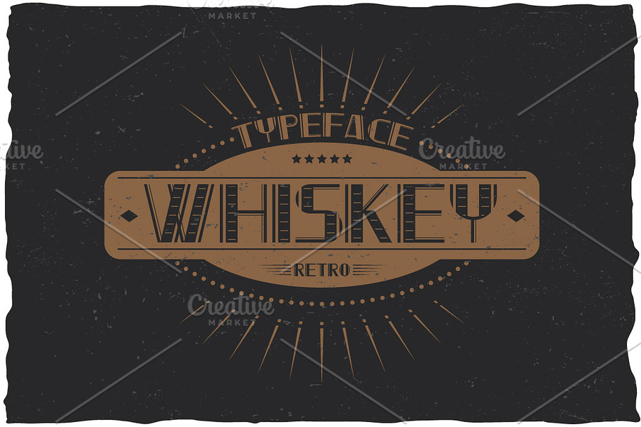 Whiskey Vintage Label Typeface in Display Fonts - product preview 8