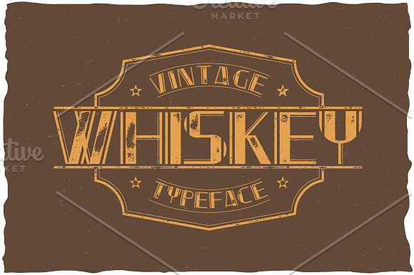 Whiskey Vintage Label Typeface in Display Fonts - product preview 5