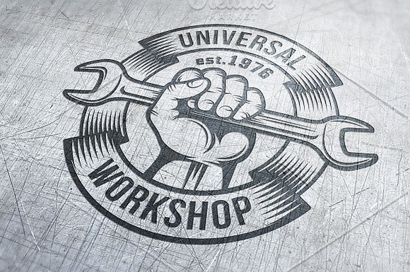 4 Repair workshop logo set in Logo Templates - product preview 1