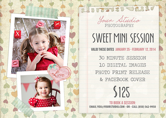 Valentine Marketing Mini Session PSD in Flyer Templates - product preview 1
