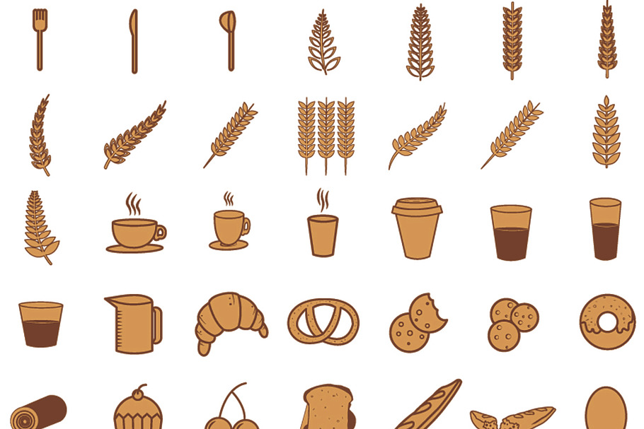 brownst bakery icons in Graphics - product preview 8