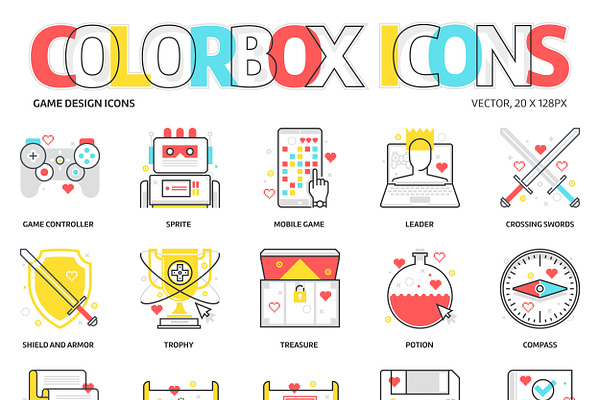 Colorbox icons, Game Design