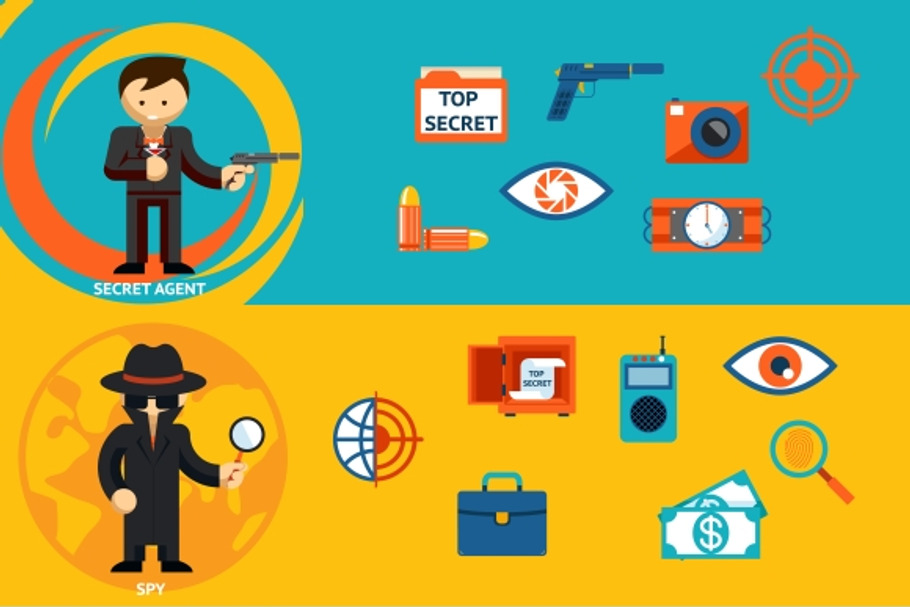 Spy, secret agent and cyber hacker in Illustrations - product preview 8