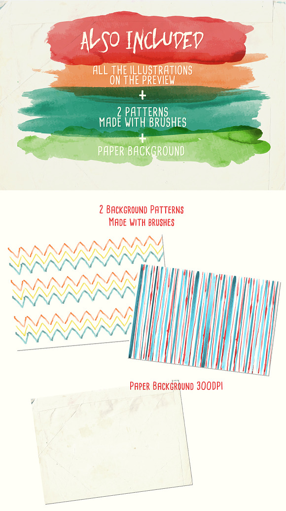 Watercolor Vector Art Brushes in Photoshop Brushes - product preview 1