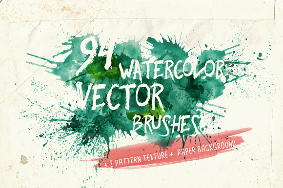 Watercolor Vector Art Brushes in Photoshop Brushes - product preview 2