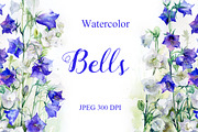 SALE! Watercolor bells flowers