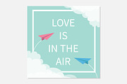 Love is in the air. Paper planes. 