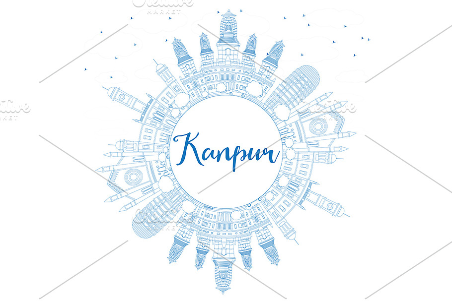 Outline Kanpur Skyline