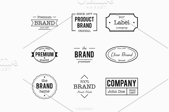 Vintage Badges Logos in Logo Templates - product preview 1