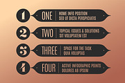 Set of infographic design, vintage arrows, banners, numbers and text